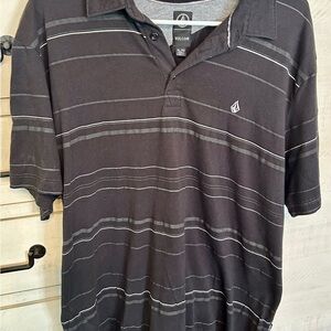 Men’s Volcom Black Striped Shirt